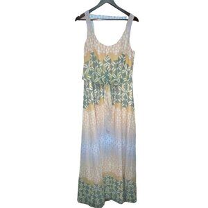 Jessica Simpson Ori Zinna Sleeveless Printed Lined Maxi Dress Women's Size 14